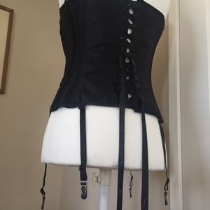 👻Sexy burlesque corset 36 M L garter clip boning